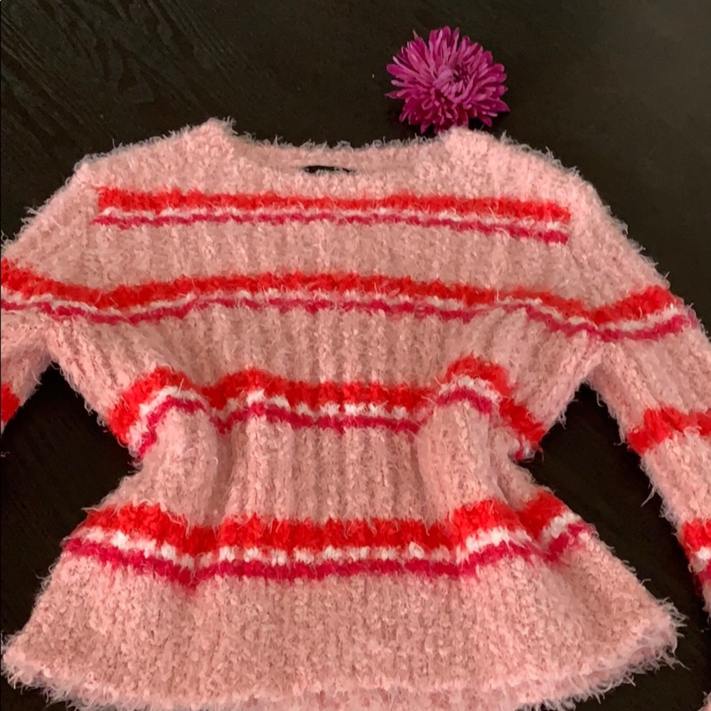 Red and pink sweater